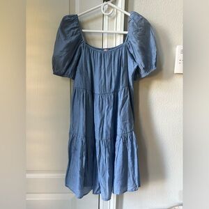 ANDREE BY UNIT Light Blue Gathered dress